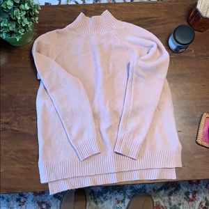 Faux Turtleneck Pink Workshop Sweater